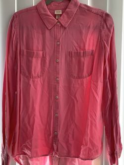 Pink button down collared shirt