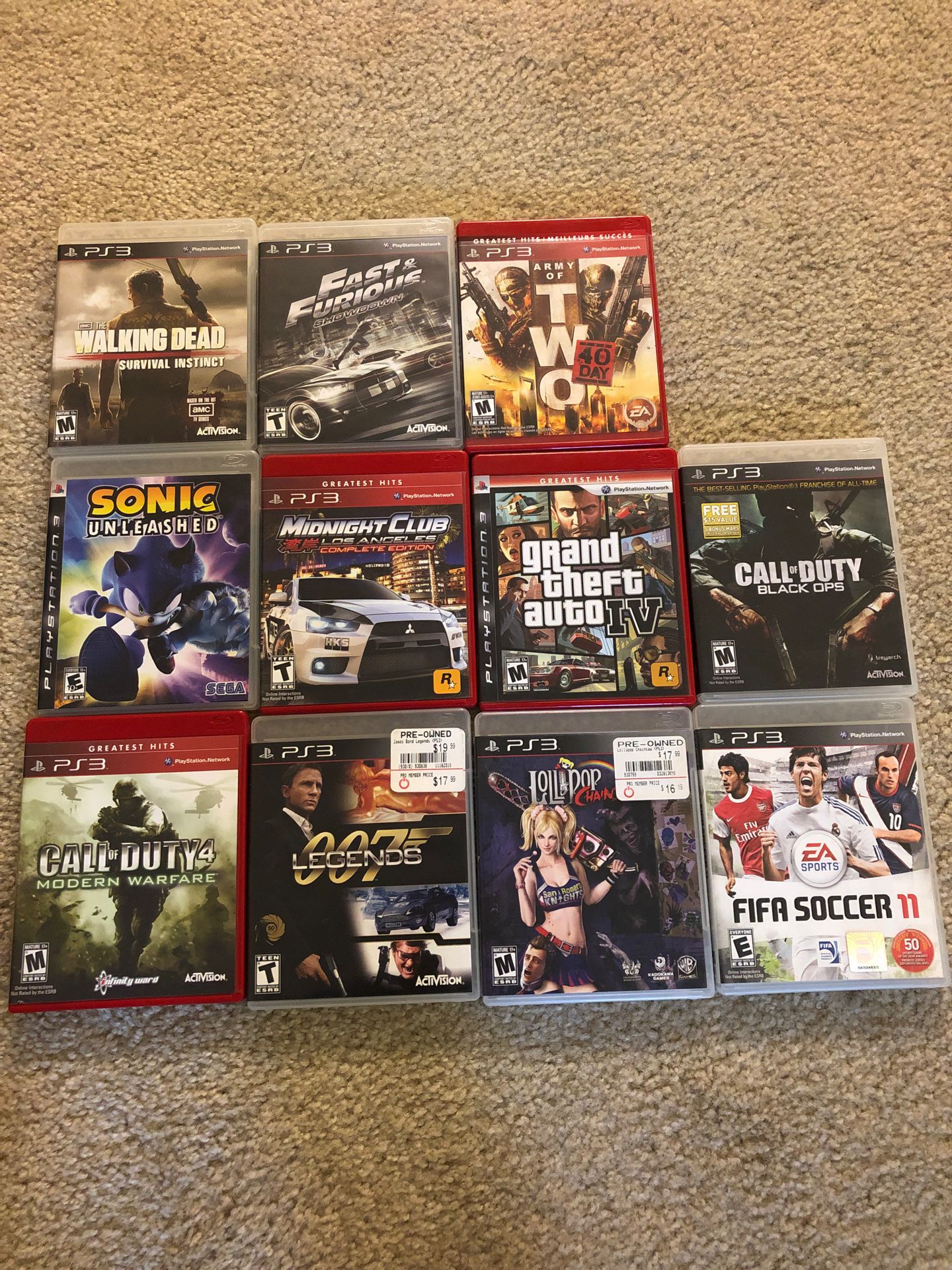 PS3 games. All work perfectly.