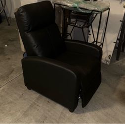 Small black recliner