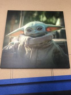 Baby Yoda wall art
