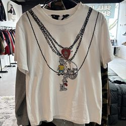 Vlone spoof Simpson cartoon print short sleeve T-shirt size M