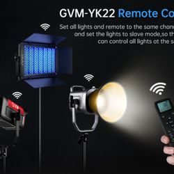 GVM YK22 Remote Control For GVM Light RGB Video Light Continuous W/ Wrist Strap. GVM Remote Control for GVM 800D 680RS 50RS 1200D 1500D RGB Video Ligh