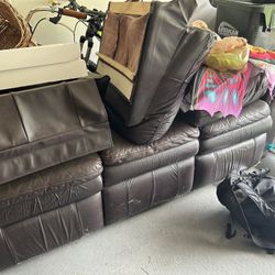 FREE- Used La-Z-Boy Leather Recliner Sofa