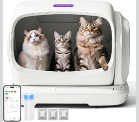 🔥new🔥Robotail Self Cleaning Cat Litter Box, Open Top XXXL Automatic Litter Box
106L Extra-Large Automatic Cat Litter Box Self Cleaning