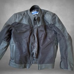 BILT Motorcycle Riding Jacket – Leather & Mesh – Black