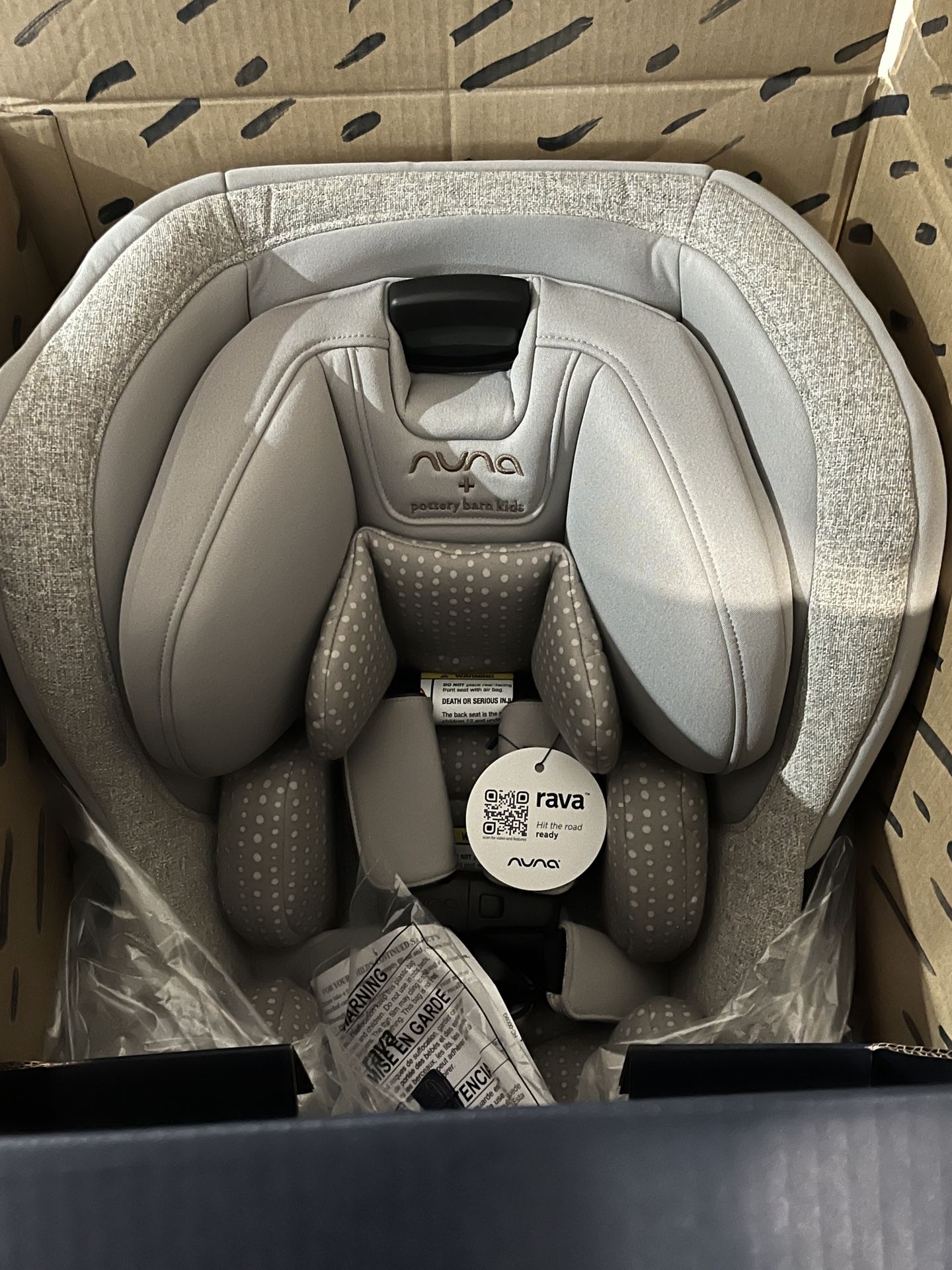 Nuna RAVA Convertible car seat + Pottery Barn Kids Exclusive