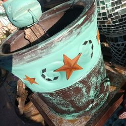 Texas Turquoise Fish Fountain 