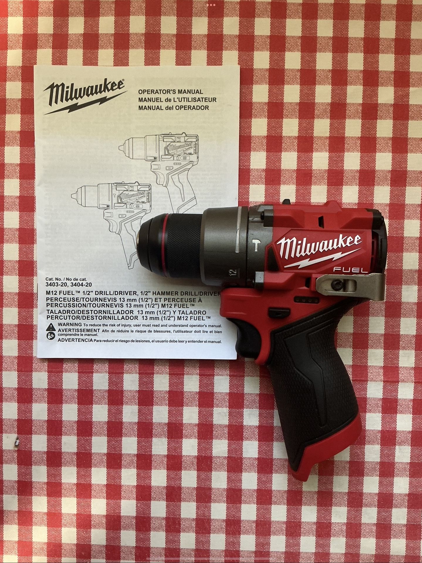 Milwaukee. M12 FUEL Lithium Ion 1/2” Brushless Cordless Hammer Drill (Tool Only). 3404-20.