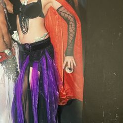 BLACK VELVET BELLY DANCE COSTUME