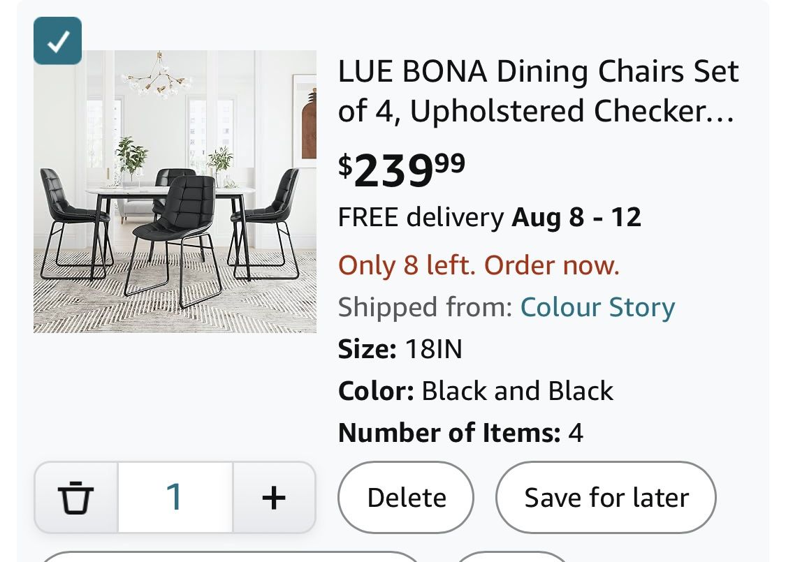 4 Dining Room Chairs