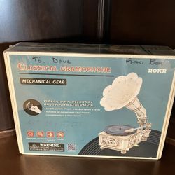 ROKR 3-D Wooden Puzzle Gramophone 