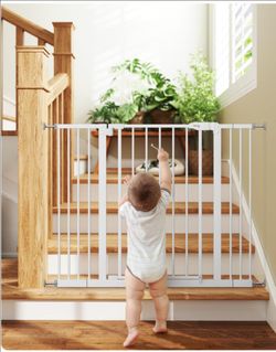 Brand new keny 29"-42.5" Baby Gate for Stairs, Auto Close Safety Dog Gate, Pressure Mounted Easy Walk Through Pet Gate for Doorways, Durable Stair Gat
