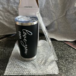 Love You Papa My Favorite Child Gave Me This Cup Thermal Cup With Stainless Steel Straw And Cleaning Brush 