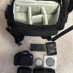 Canon EOS Rebel T7 + Accessories 