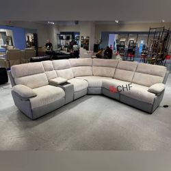 Living Room Beautiful Reclining Sectional Sofa 