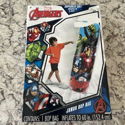 super size XXL inflates to 5 feet Marvel avengers jumbo bop bag super size XXL inflates to 5 feet