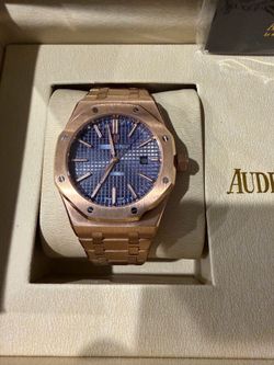 AP rose gold blue dial