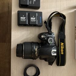 Nikon DSLR Camera Bundle + Lens, Batteries & Chargers
