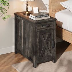 End Table With Storage And Charging Station