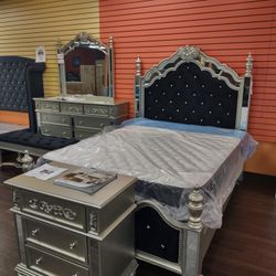 Queen Bed Frame Dresser Mirror And Nightstand