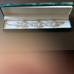 Bracelets Sterling Silver 925 With Rhinestone New