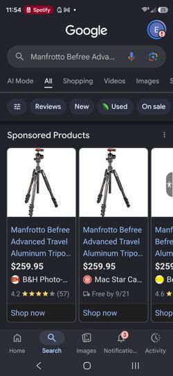 OBO Mafrotto Befree Alpha edition travel tripod