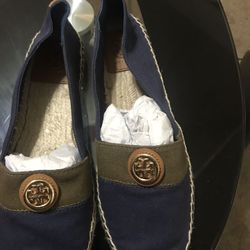 Tory Burch Colorblock Cap-Toe Espadrille (New) Read full description