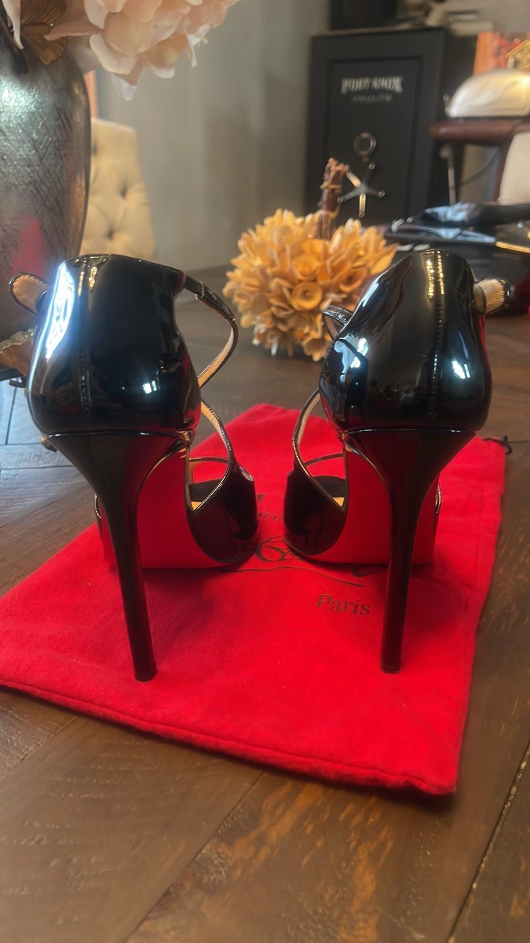 Authentic Christian Louboutin Black Patent leather Heels
