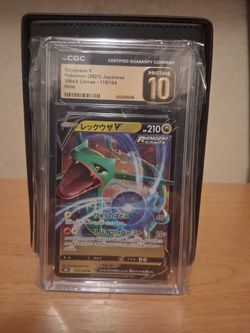 Rayquaza V CGC 10 Pristine Japanese Holo Pokemon Card