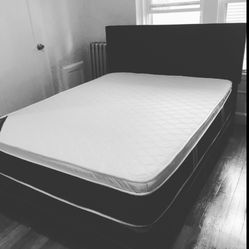Mattress+Regular Box+Bed frame  Queen size pillow top 12”thick Medium confort+Quality Brand New We Finance only 50.00 down payment delivery same day a