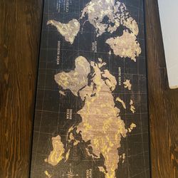 Wall Map On Canvas