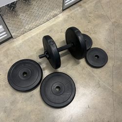 Adjustable Dumbbell Set with Weight Plates – Home Gym