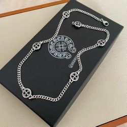 C.hrome H.earts Necklace