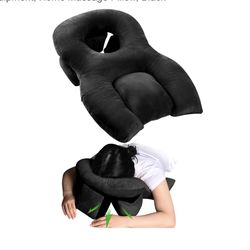 Face Down Pillow for Sleeping After BBL/Eye Surger, Stomach Sleeping/Prone Pillow, Retinal Vitrectomy Recovery Equipment, Home Massage Pillow, Black
