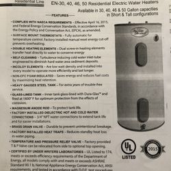 American Standard Water Heater 