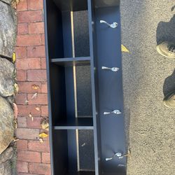 4 ‘ Long Coat Rack with shelving