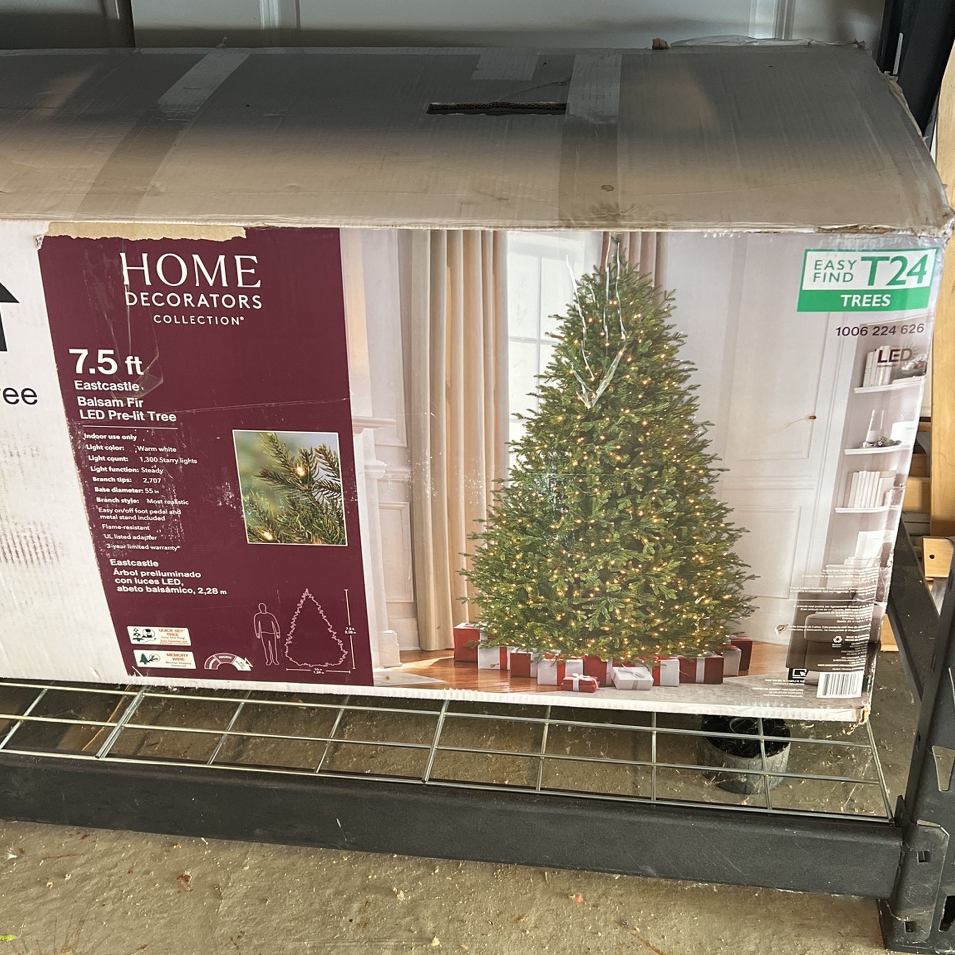 Home Decorators Collection 7.5 ft Eastcastle Balsam Fir LED Pre-Lit Christmas Tree