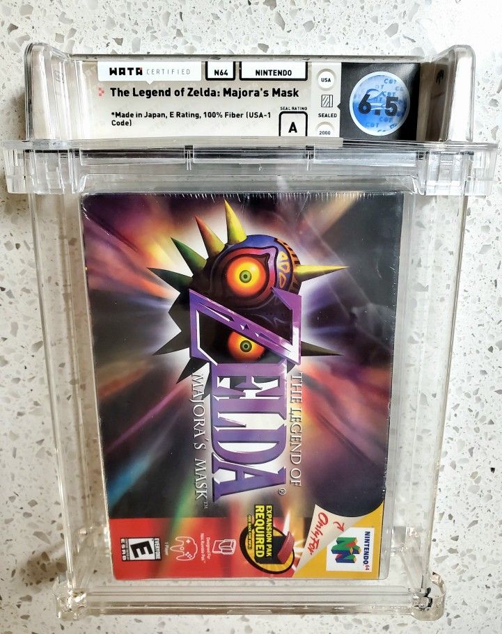 Sealed Legend Of Zelda MAJORA’S MASK WATA 6.5 A Graded Nintendo 64 N64 - POP 40