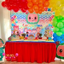Cocomelon First birthday Party Balloon Decorations