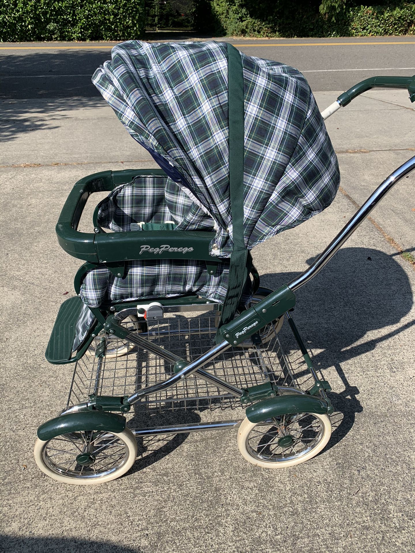 Peg Perego Aria 60 40 double stroller (green) - baby & kid stuff - by owner  - household sale - craigslist