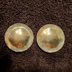 Antique Sterling Clip On Earrings.