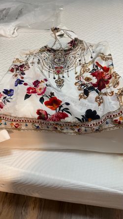 White Floral Print Sleeveless Top