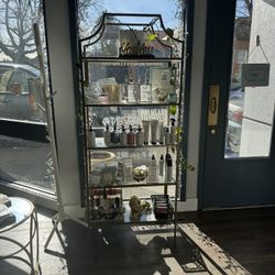 Gold Framed Glass Shelves 