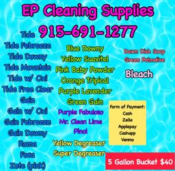 Detergent, Softener, Multi purpose Cleaner