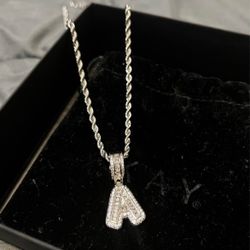 A-Z Initial Letter Necklace Sterling Silver 