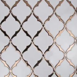 Victorian Light Arabesque Glossy Porcelain Floor and Wall Tile (10.4 sq. ft./Case)