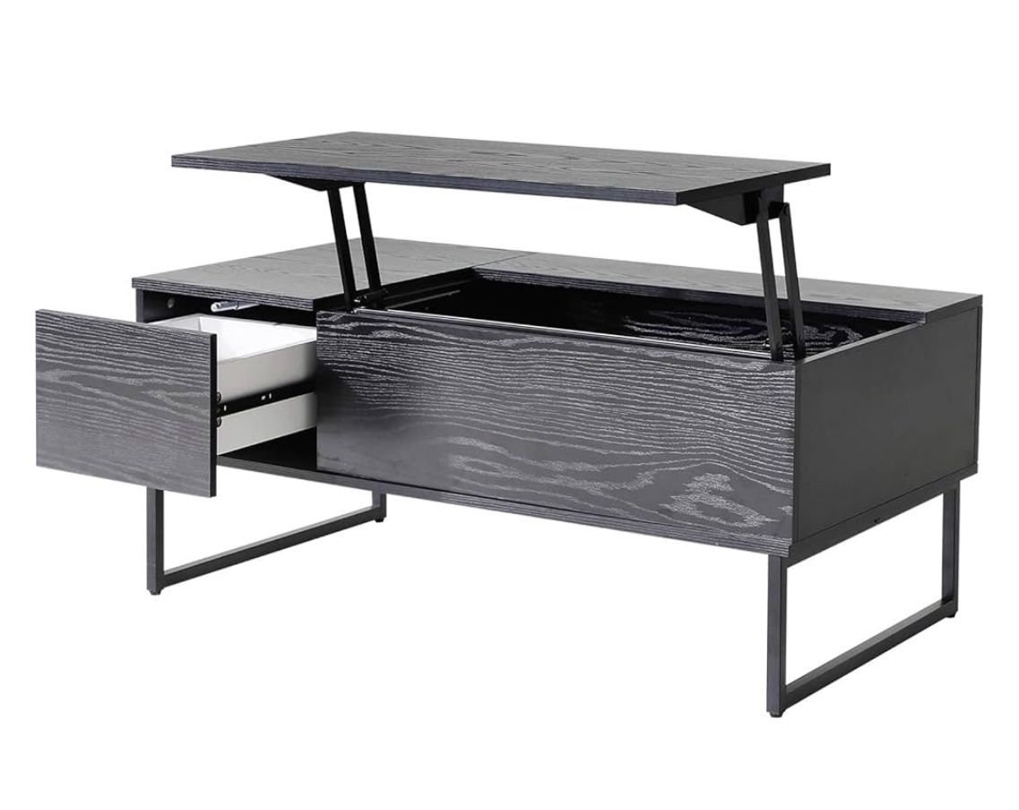 Coffee Table - raising shelf with storage + drawer! Assembled For Your Convenience