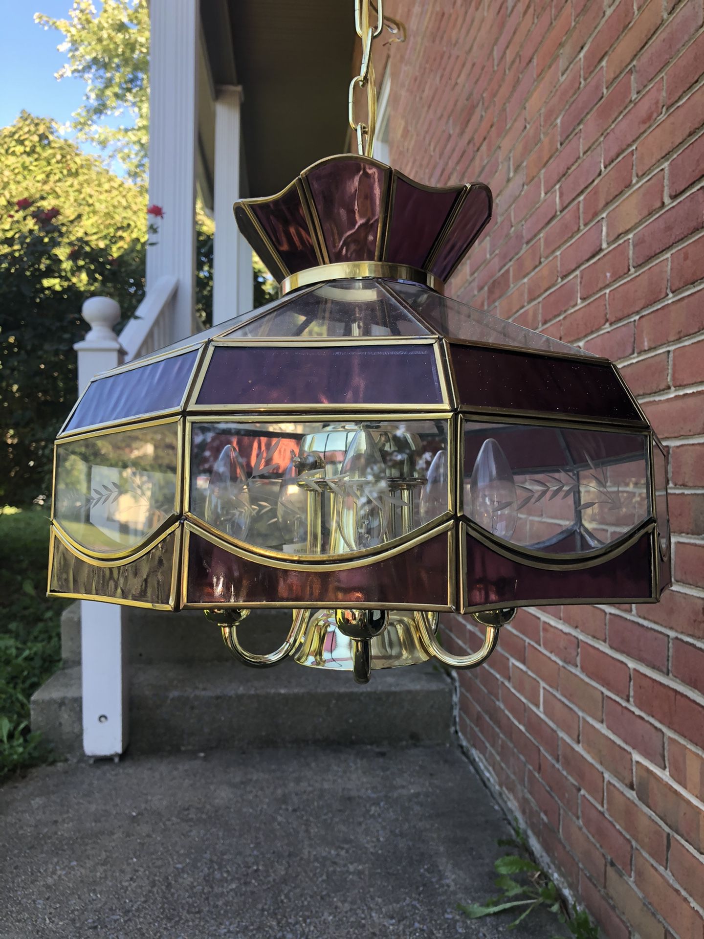 Tiffany style light fixture chandelier