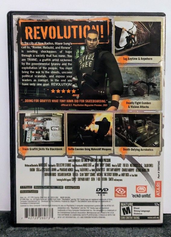 MARC ECKO'S GETTING UP PS2 LIMITED EDITION (ULTRA RARE COLLECTORS SET ...