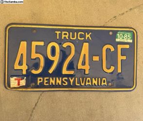 Vintage Pennsylvania license plate